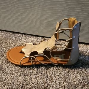 Gold Gladiator Sandals
